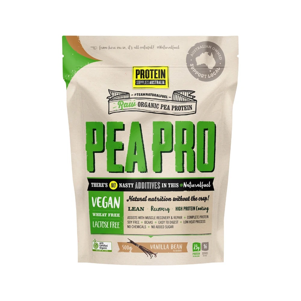 Protein Supplies Australia - Protein Pea Pro (Raw Organic Pea Protein) Vanilla Bean