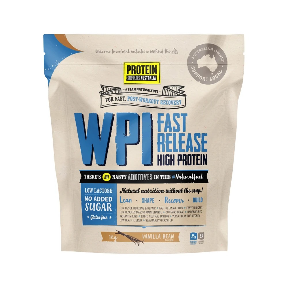 Protein Supplies Australia - Protein WPI (Fast Release High Protein) Vanilla Bean