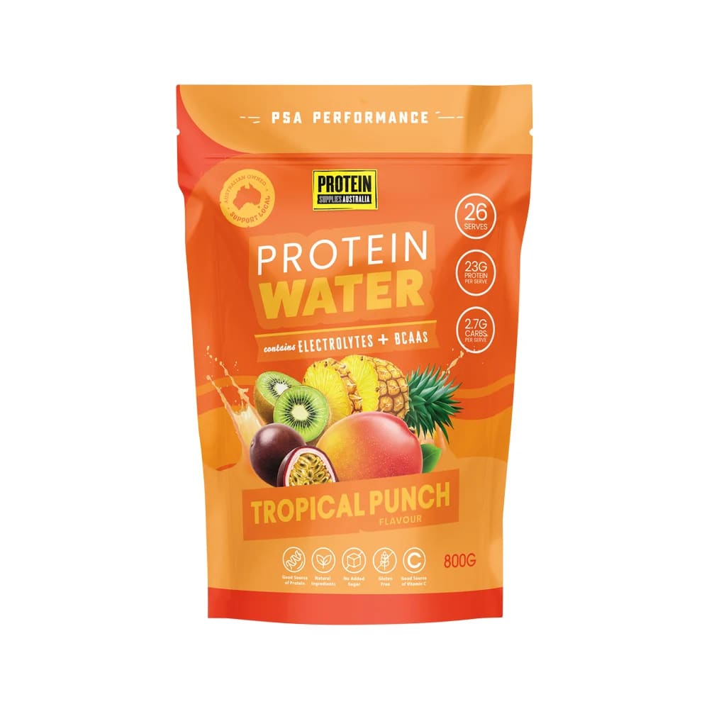 Protein Supplies Australia - Protein Water (contains Electrolytes + BCAAs) Tropical Punch
