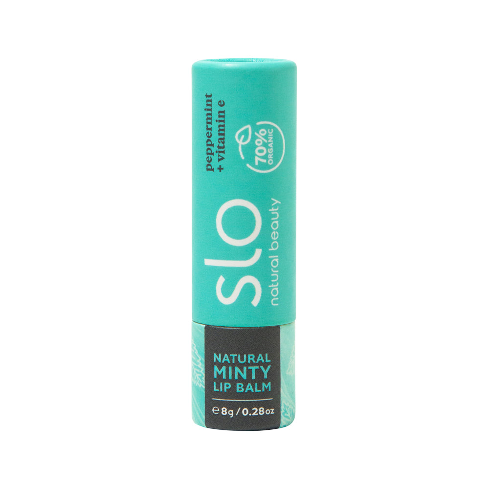 Slo Natural Beauty Organic Natural Minty Lip Balm Peppermint + Vitamin E