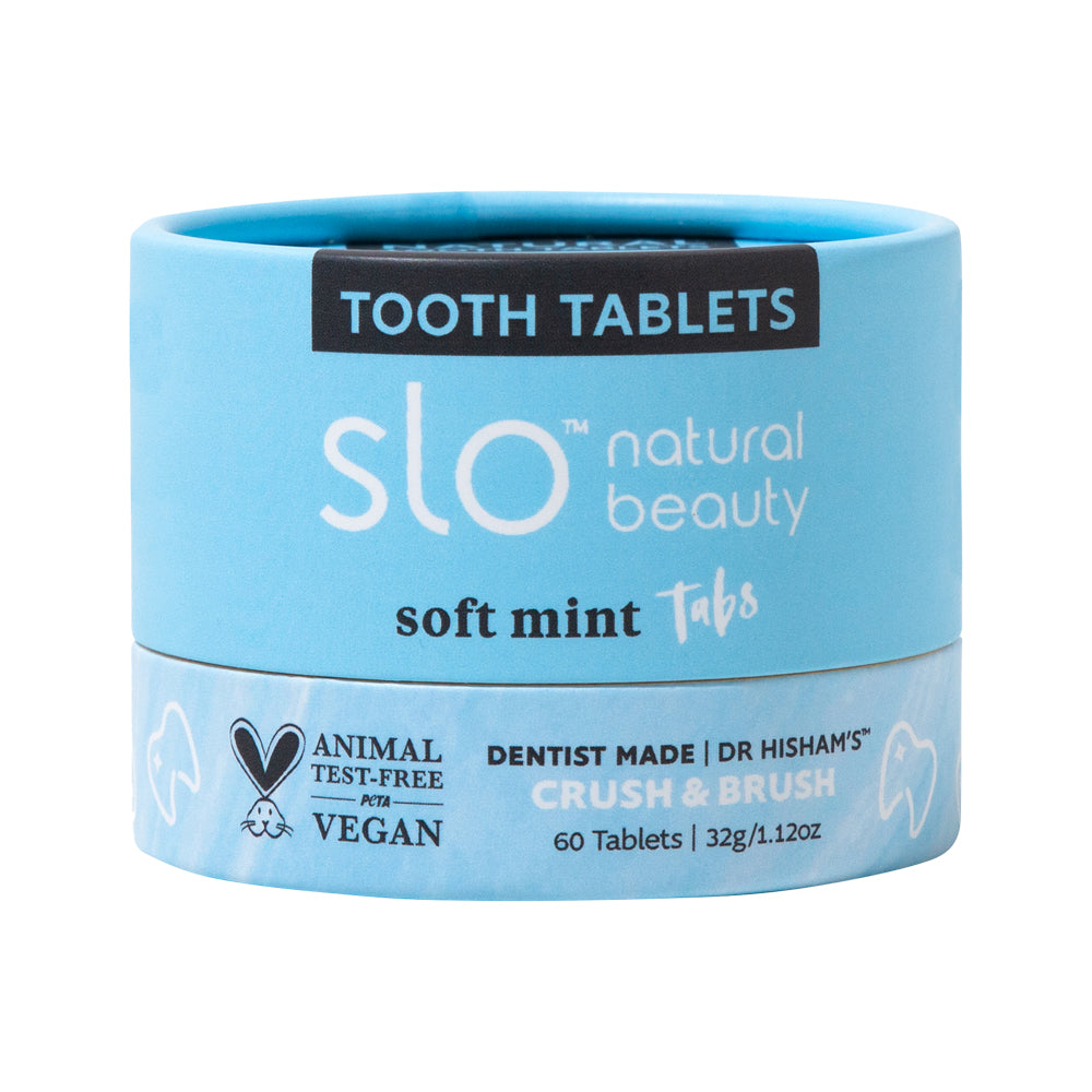 Slo Natural Beauty Tooth Tablets (Crush & Brush) Soft Mint Tabs