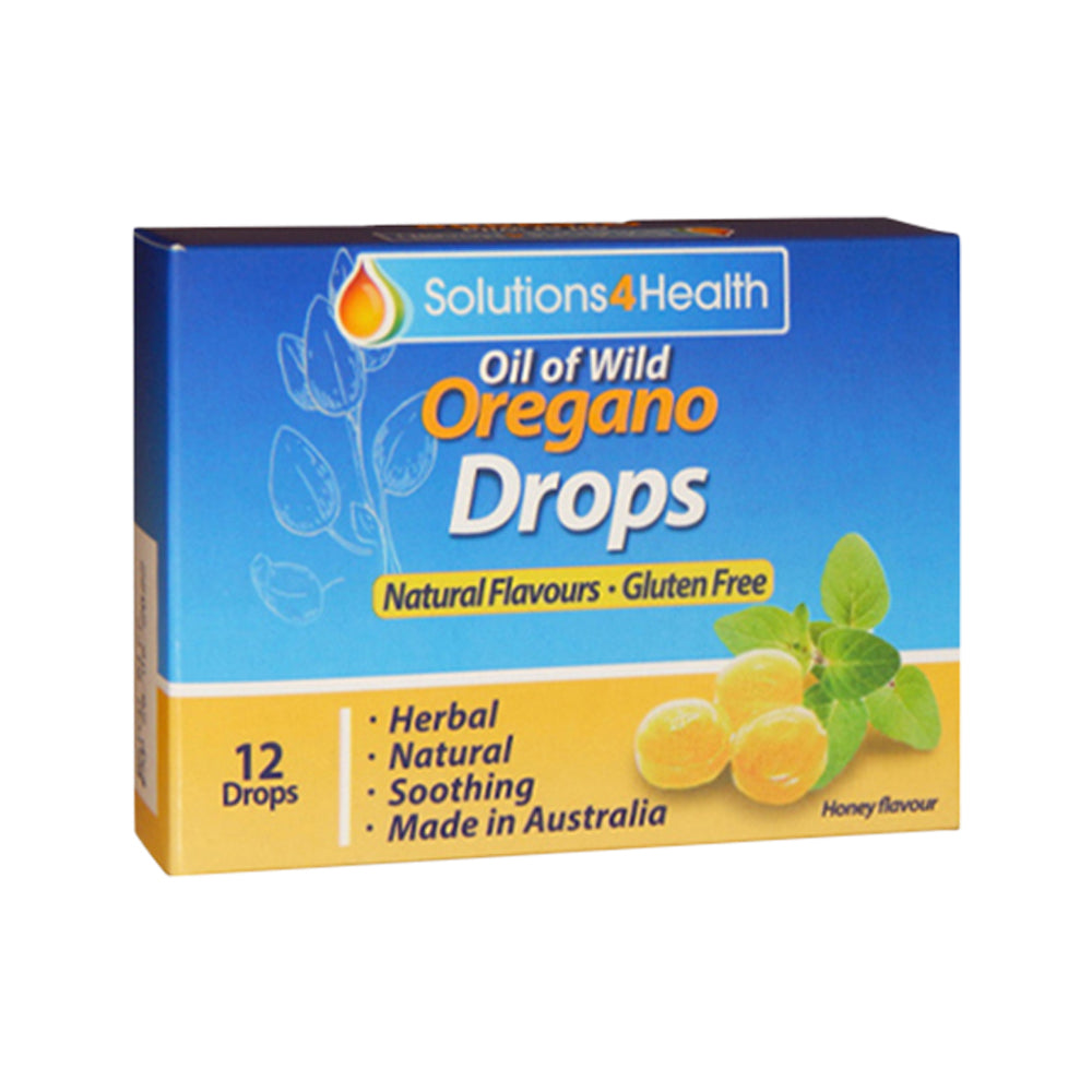 Solutions 4 Health - Oil of Wild Oregano Lozenge Drops Honey Flavour x 12 Pack