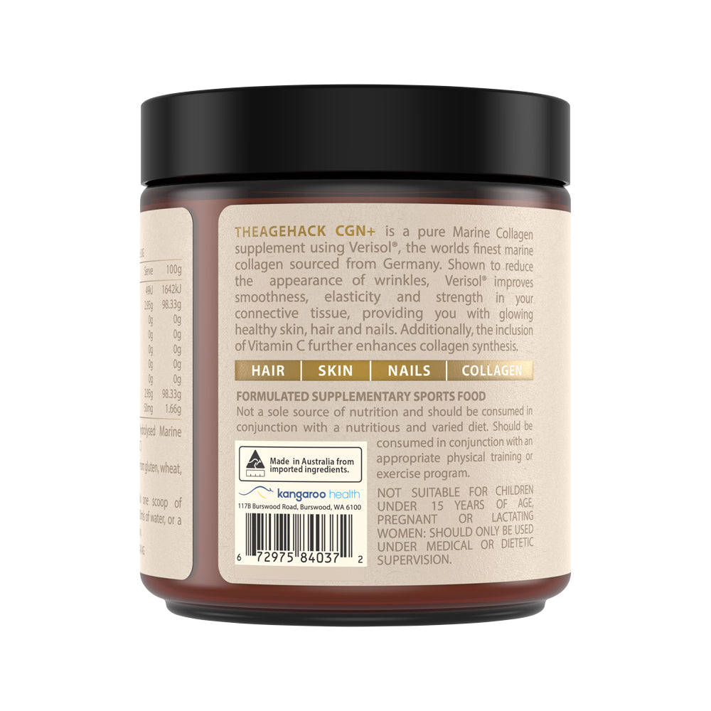The Age Hack CGN+ Marine Collagen + Vitamin C 90g