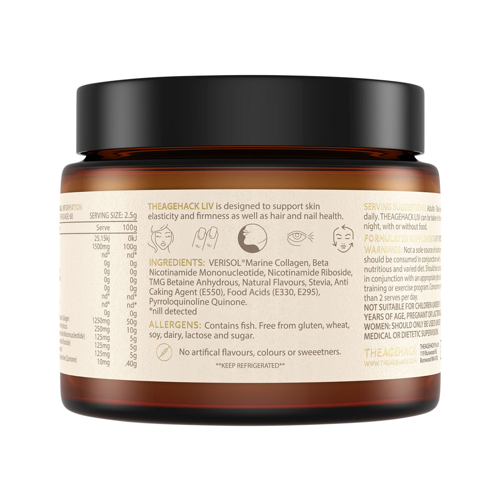 The Age Hack LIV Natural Berry Flavour 150g