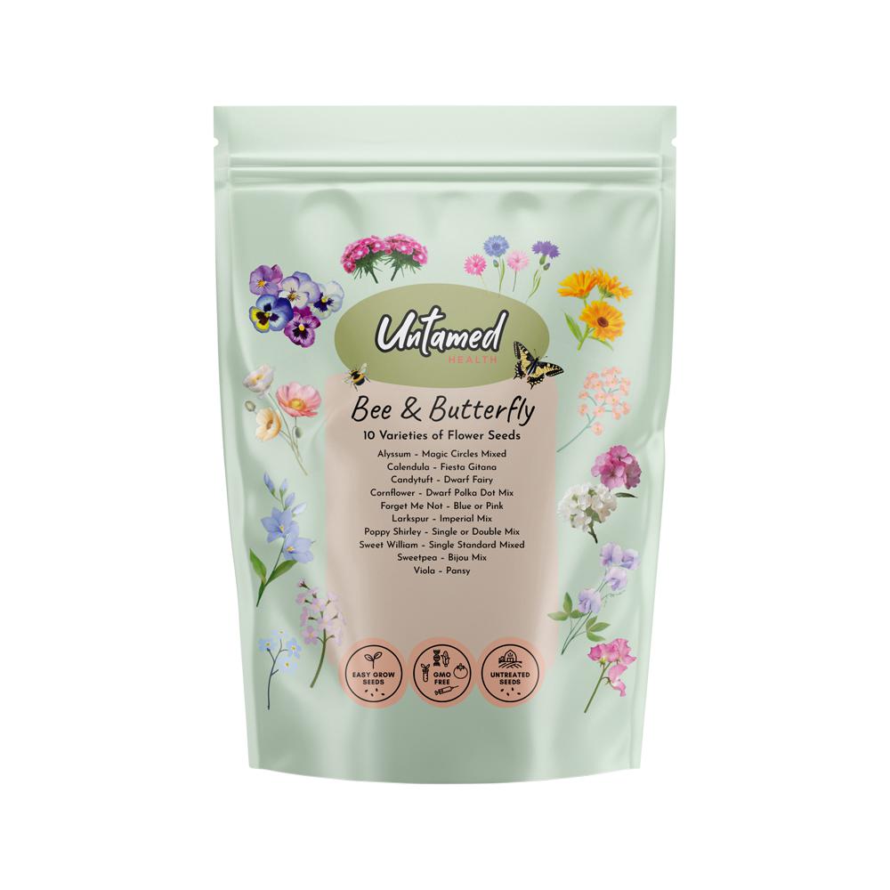 Untamed Health Bee & Butterfly Flower Seeds – 10 pack