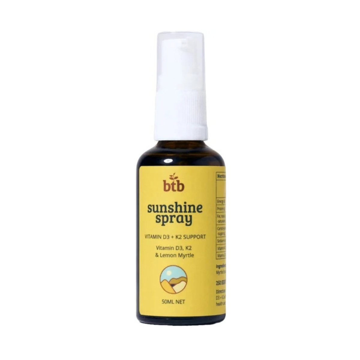 Bush Tucker Blends Sunshine Spray Vitamin D3 + K2 & Lemon Myrtle