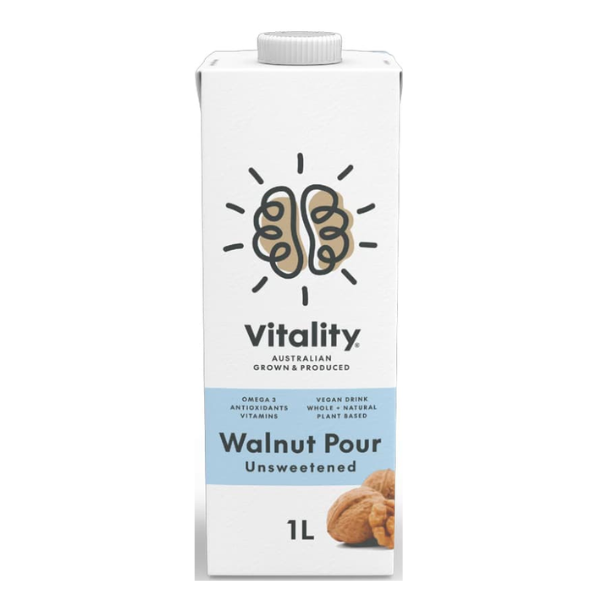 Vitality Walnut Unsweetened Milk 1L