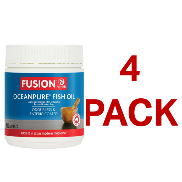 Fusion Health - OceanPure Fish Oil 120 Capsules - 4 Pack at $48.90 each