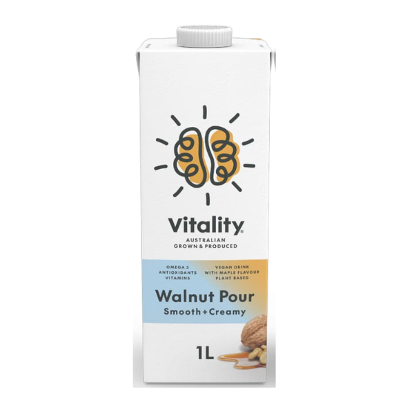 Vitality Walnut Pour Smooth & Creamy Milk 1L - Maple Flavour