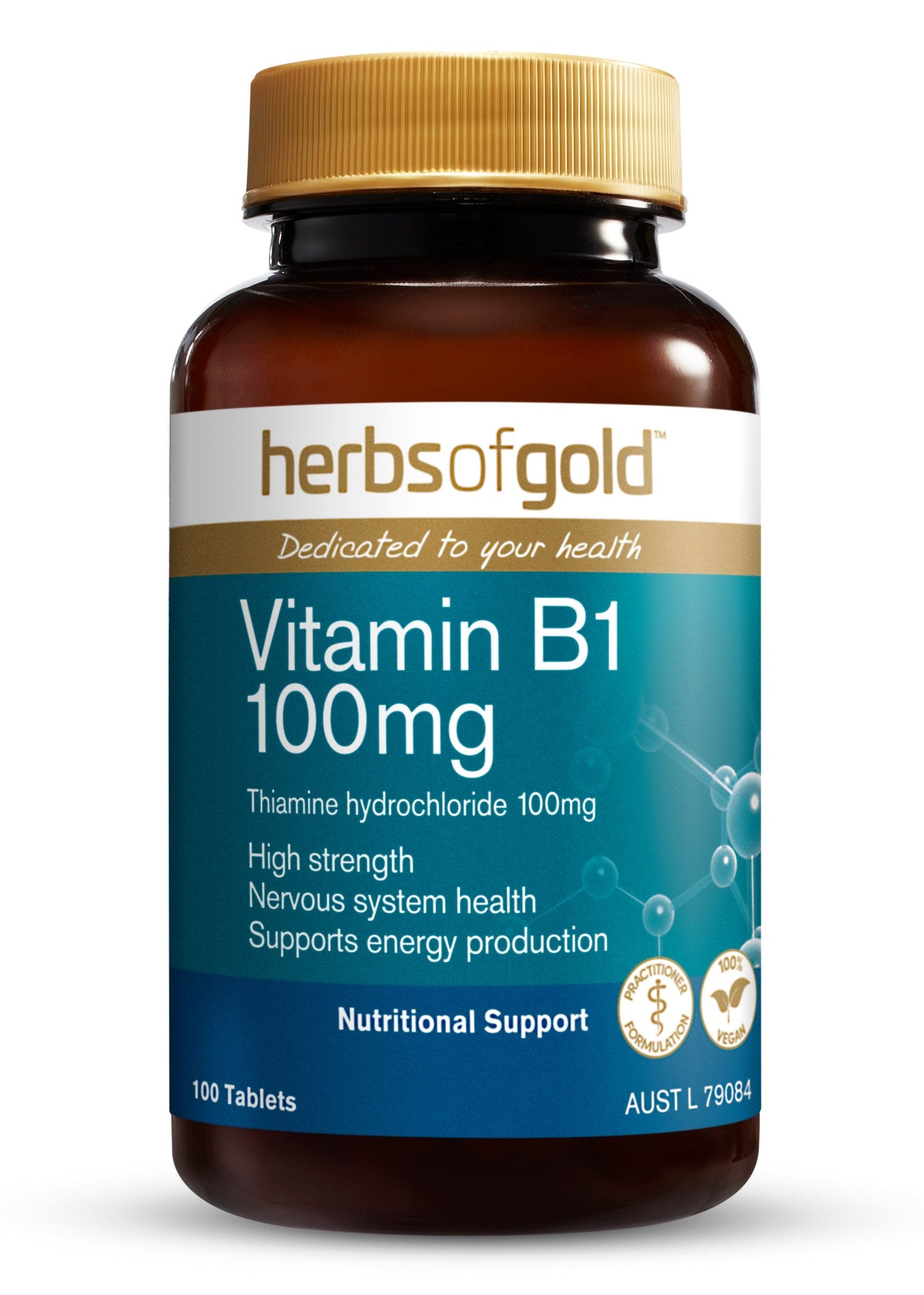 Herbs of Gold - Vitamin B1 100mg