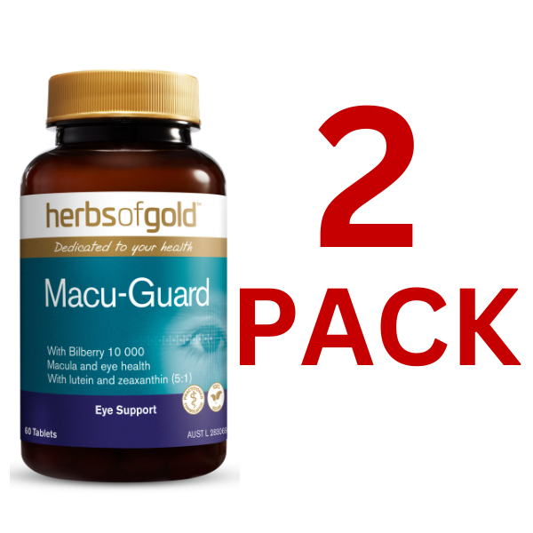 Herbs of Gold - Macu-Guard with Bilberry 10,000 - 60 Capsules - 2 Pack at $40.70 each