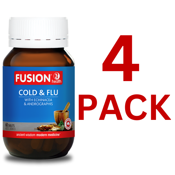 Fusion Health - Cold & Flu 60 Tablets - 4 Pack - $28.40 each