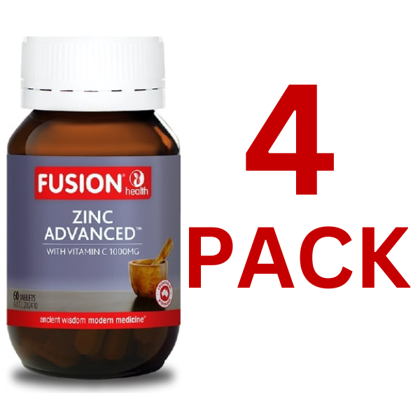 Fusion Health - Zinc Advanced 60 Tablets - 4 Pack at $21.00 each