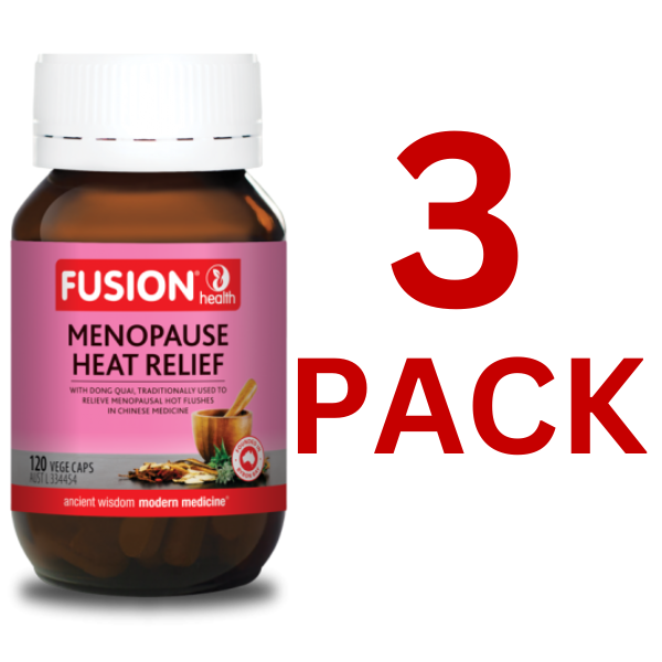 Fusion Health - Menopause Heat Relief 120 Capsules - 3 Pack at $49.50 each