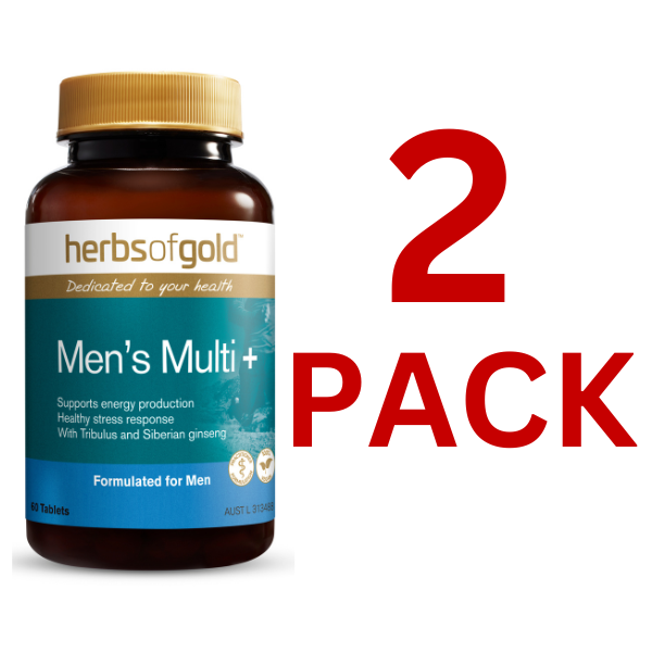 Herbs of Gold - Men's Multi+ 60 Tablets - 2 Pack at $30.80 each