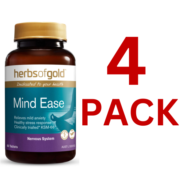 Herbs of Gold - Mind Ease 60 Tablets - 4 Pack at $26.90 each