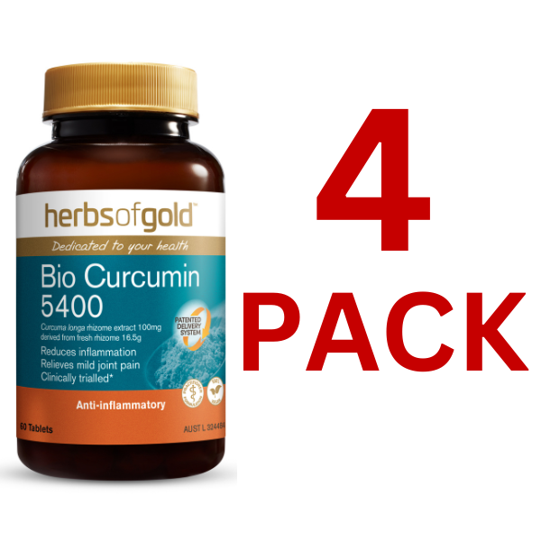 Herbs of Gold - Bio Curcumin 5400 - 60 Tablets - 4 Pack at $39.90