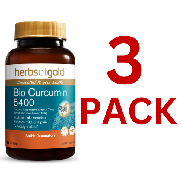 Herbs of Gold - Bio Curcumin 5400 - 60 Tablets - 3 Pack at $40.90 each