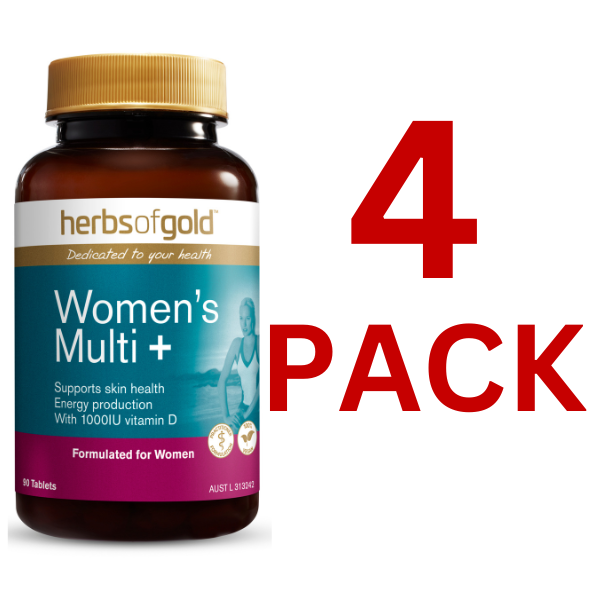 Herbs of Gold - Women's Multi+ 90 Tablets - 4 Pack at $40.90 each