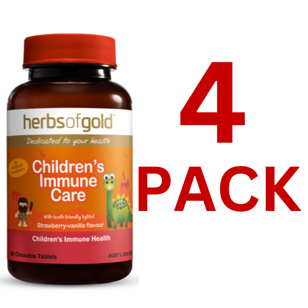 Herbs of Gold - Children's Immune Care 60 Chewable Tablets - 4 Pack at $18.95 each