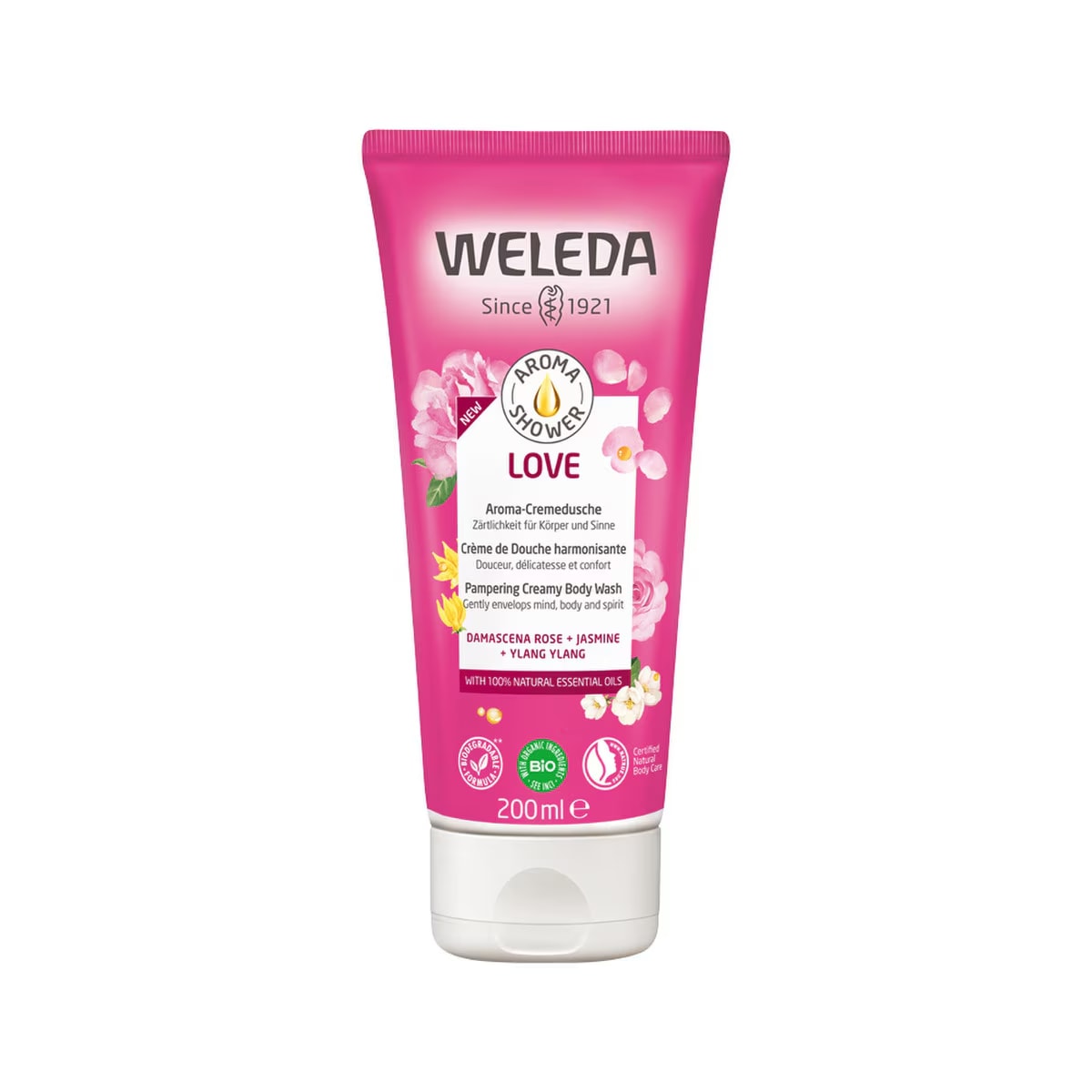 Weleda - Aroma Shower Gel Love (Damascena Rose + Jasmine + Ylang Ylang)