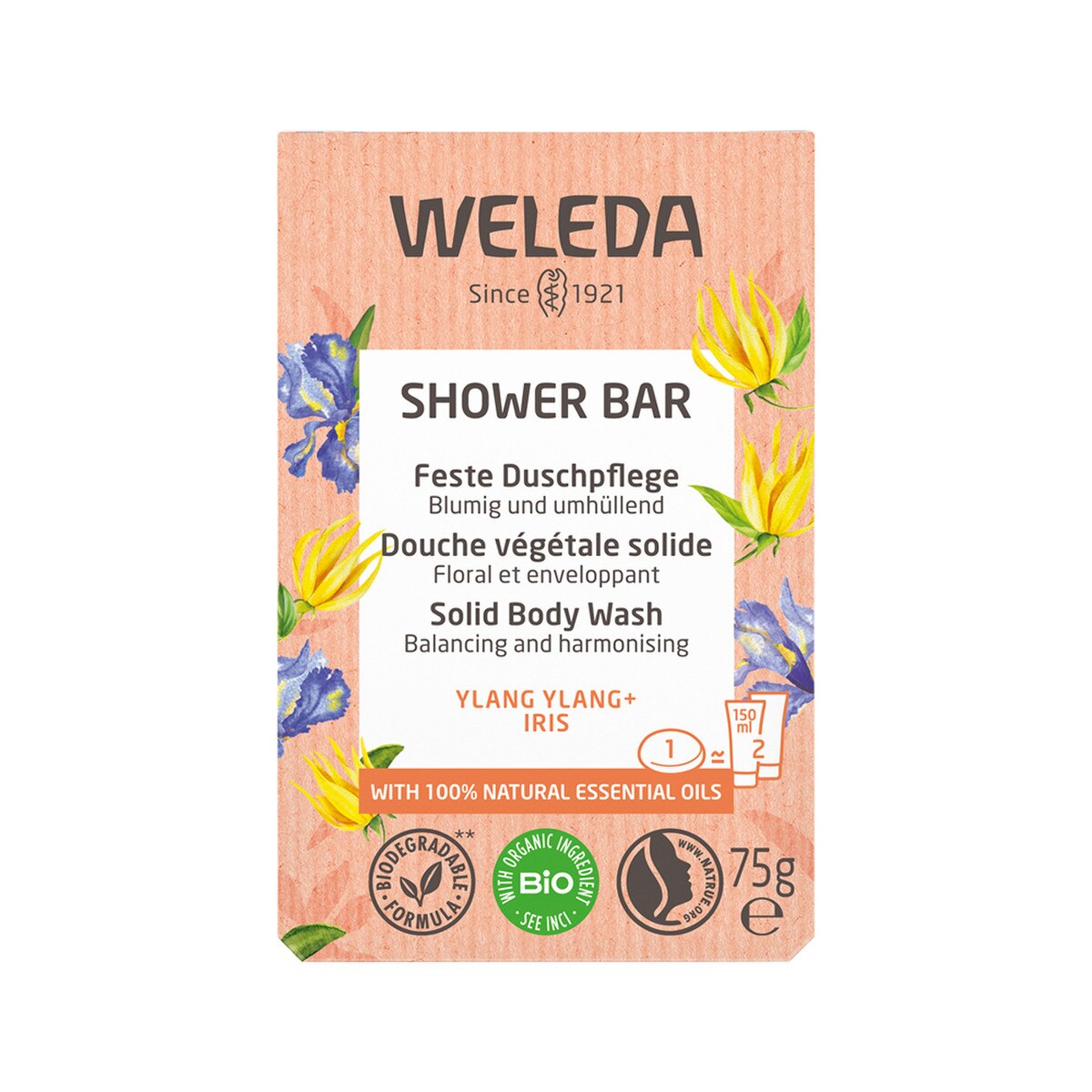 Weleda - Shower Bar (Solid Body Wash) Ylang Ylang + Iris