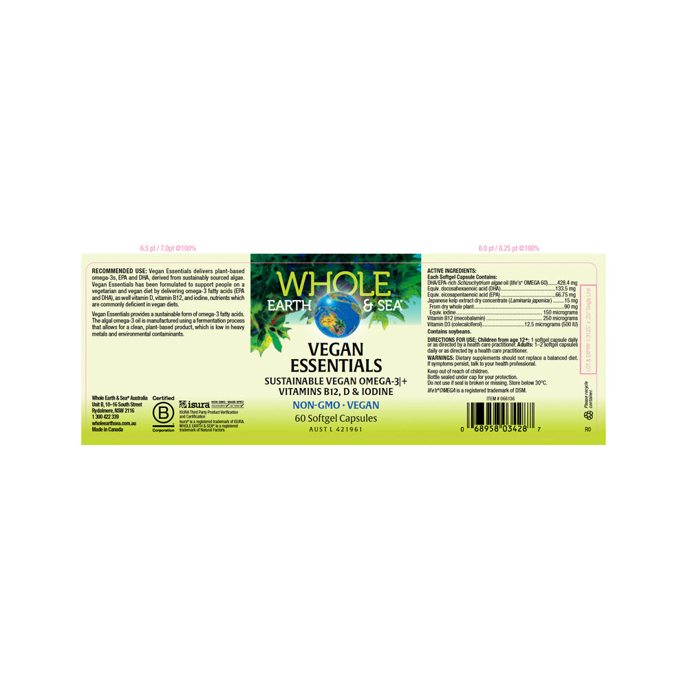 Whole Earth & Sea Vegan Essentials 60's