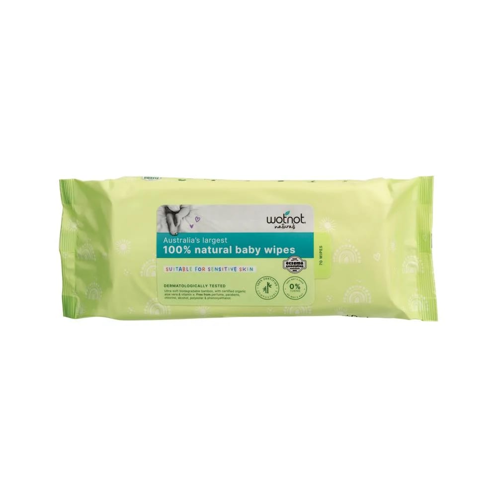 Wotnot Naturals - 100% Natural Baby Wipes x 70 Pack