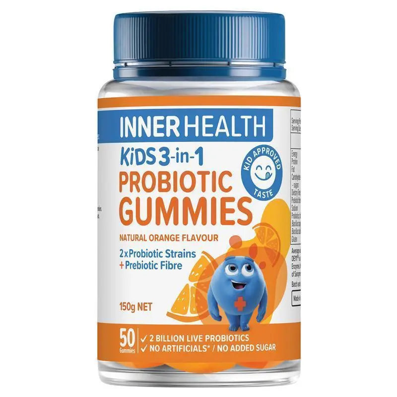 Inner Health 3 in 1 Probiotic Gummies 50's - Orange