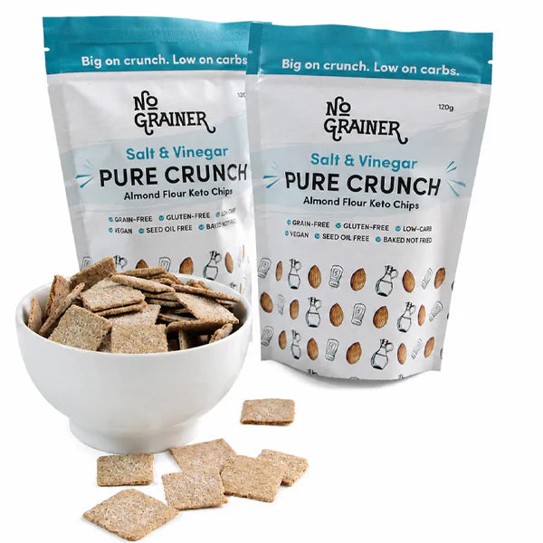 No Grainer Salt & Vinegar Pure Crunch Keto Chips 120g