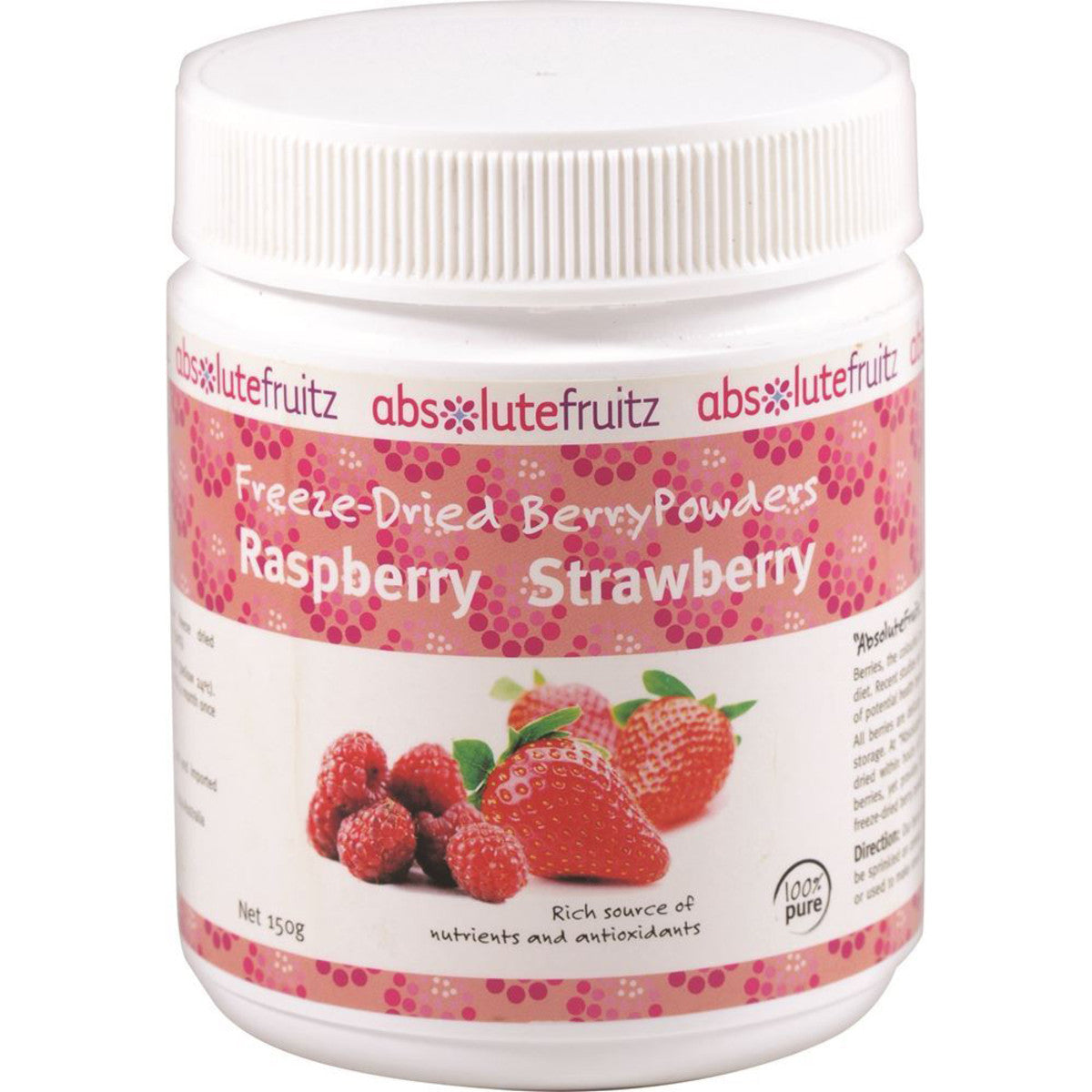 AbsoluteFruitz - Freeze Dried Raspberry Strawberry Powder
