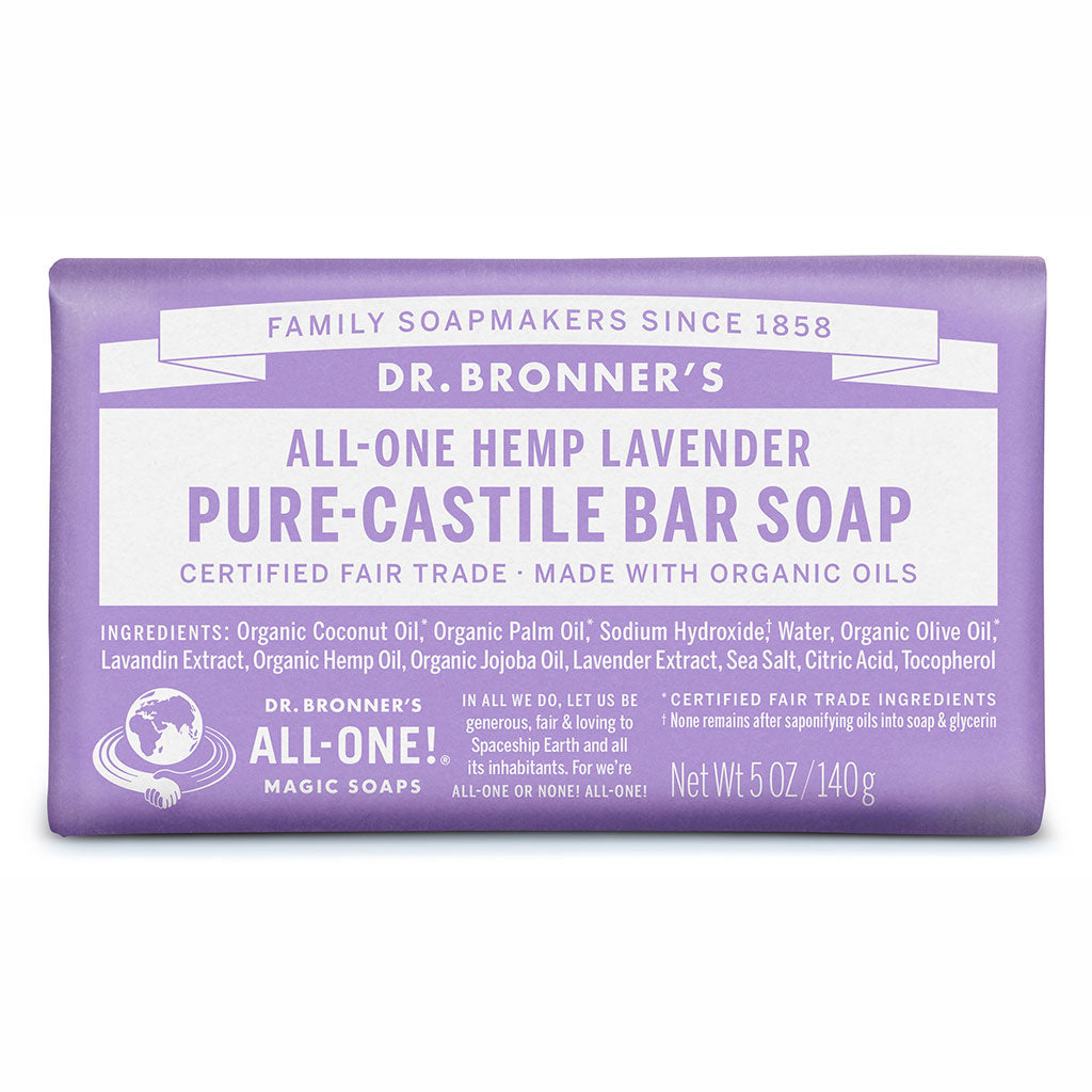 Dr Bronner's - Pure-Castile Lavender Bar Soap