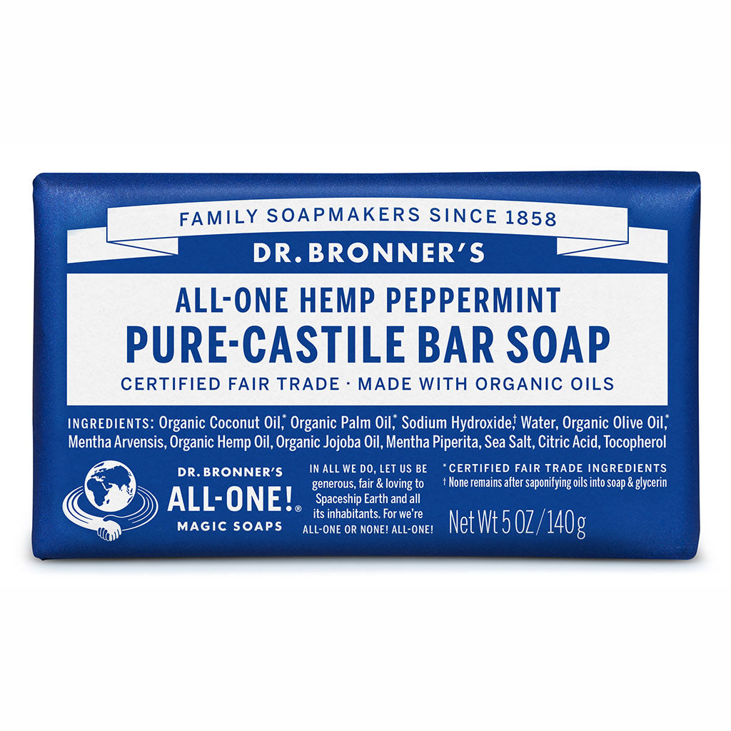 Dr Bronner's - Pure-Castile Peppermint Bar Soap