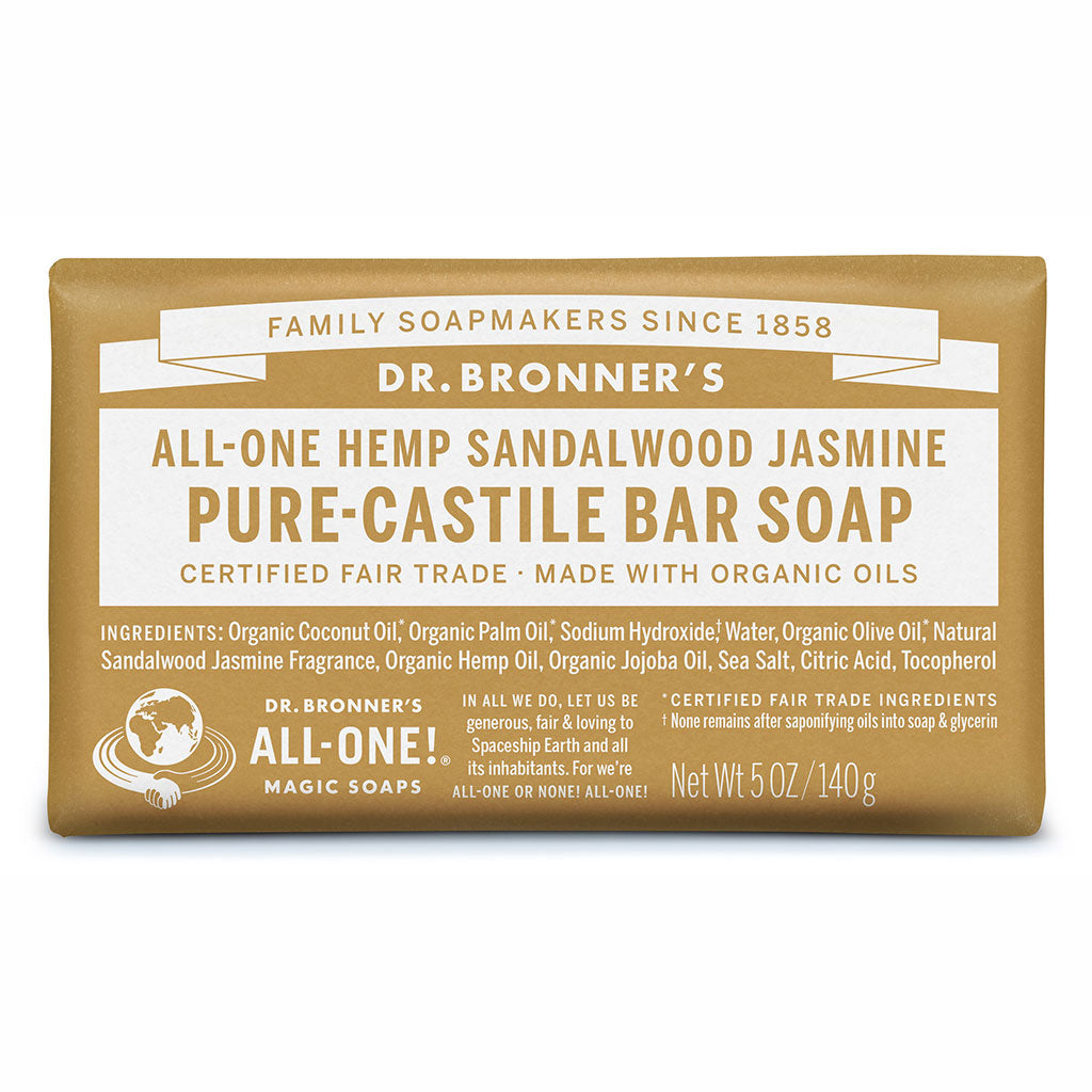 Dr Bronner's - Pure-Castile Sandalwood Jasmine Bar Soap
