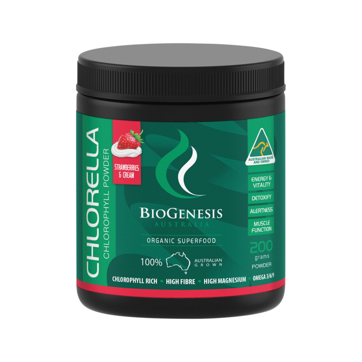BioGenesis - Chlorella Strawberries Cream Powder
