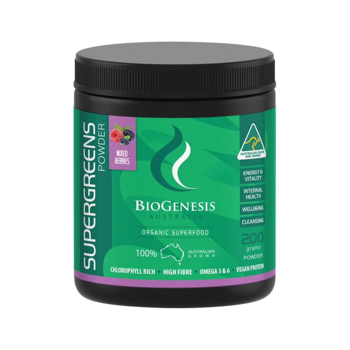 BioGenesis - Super Greens Mixed Berries Powder