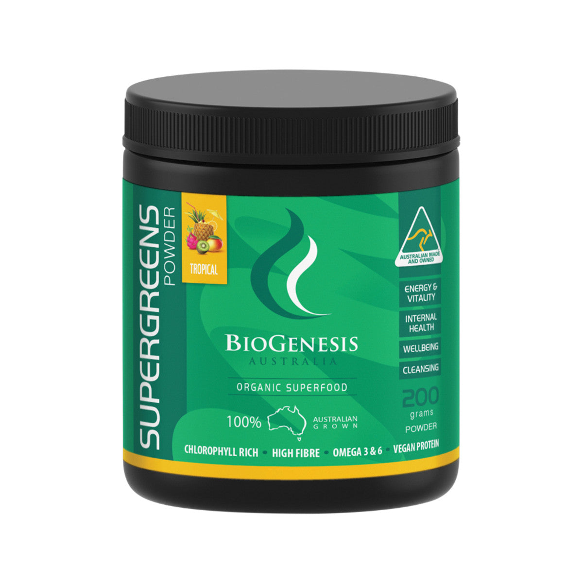 BioGenesis - Super Greens Tropical Fruit Powder