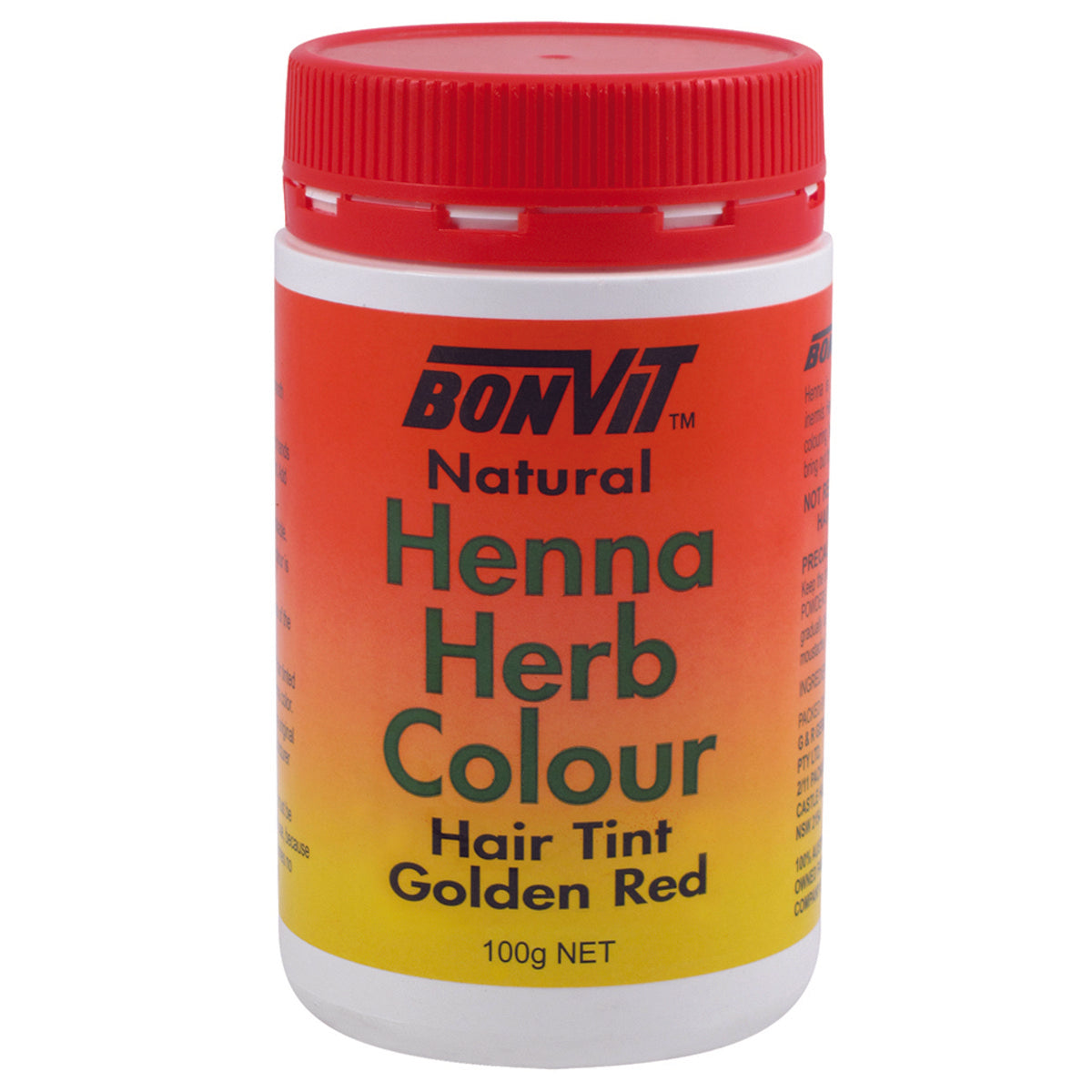 Bonvit - Henna Herb Colour Hair Tint Golden Red