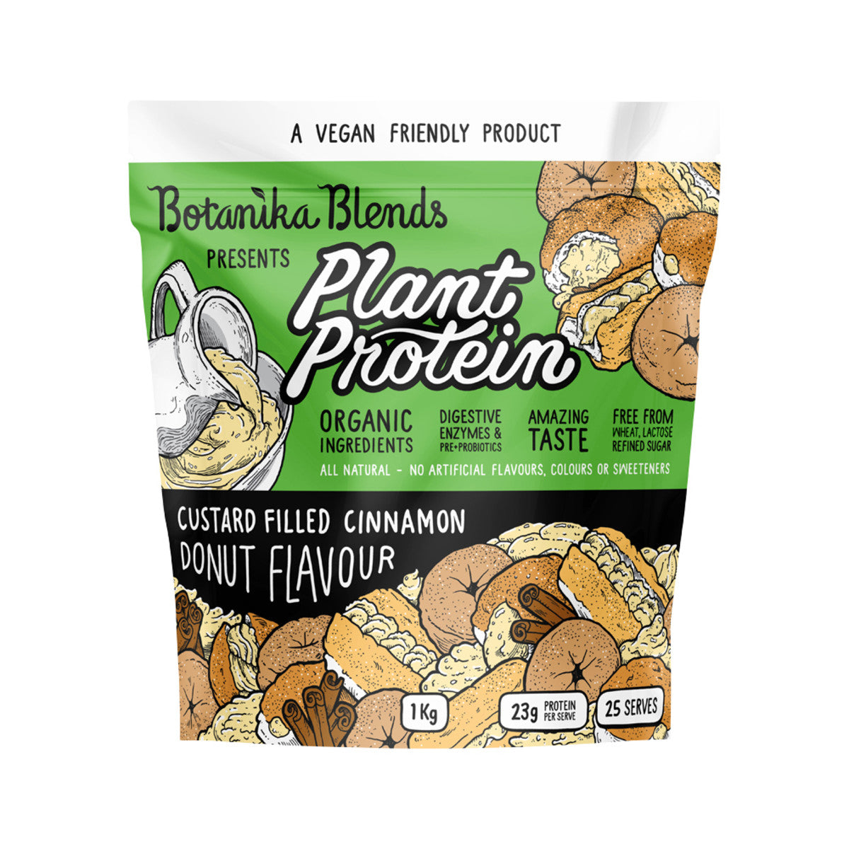 Botanika Blends - Plant Protein Custard Filled Cinnamon Donut