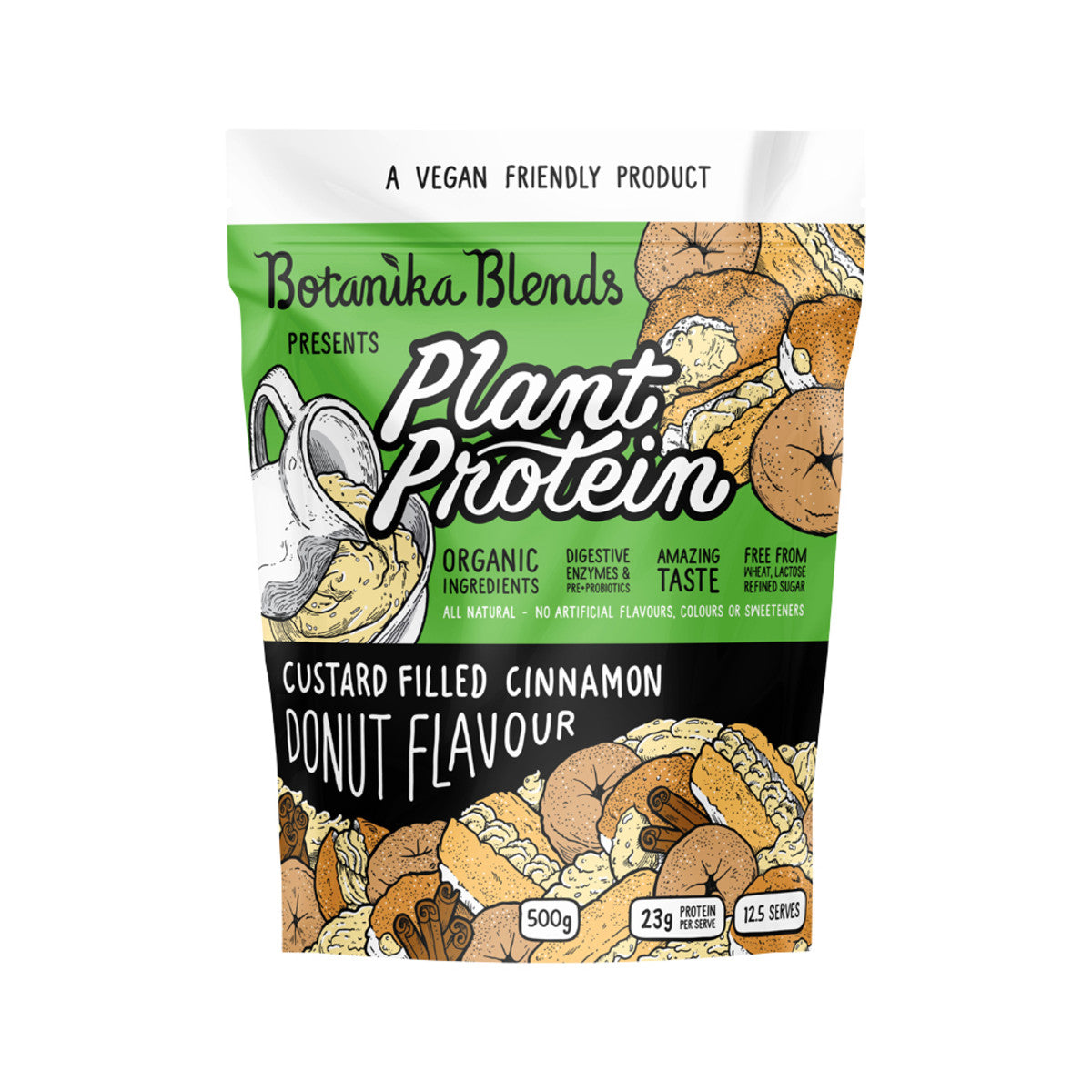 Botanika Blends - Plant Protein Custard Filled Cinnamon Donut