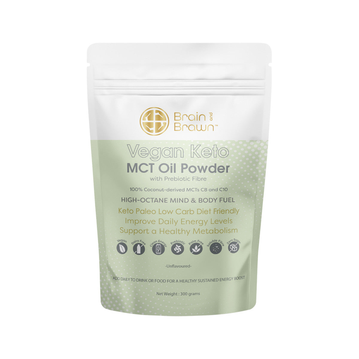 Brain Brawn - Vegan Keto MCT Oil Powder Unflavoured