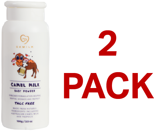 Camilk Camel Milk Talc Free Baby Powder 100g - 2 Pack