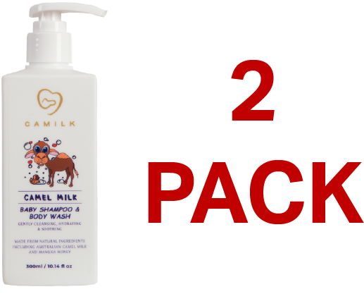 Camilk Camel Milk Baby Shampoo & Body Wash 300mL - 2 Pack