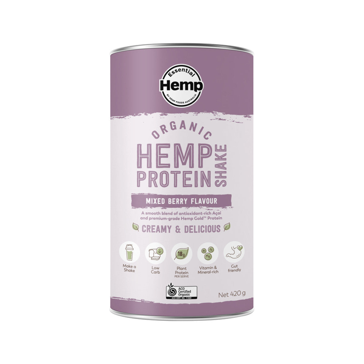 Essential Hemp - Hemp Protein Shake Mixed Berry 420g