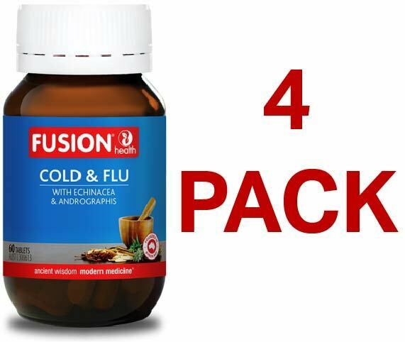 Fusion Health Cold & Flu 60 Tablets - 4 Pack