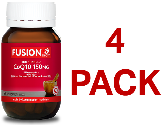 Fusion Health CoQ10 150mg 60 Capsules - 4 Pack