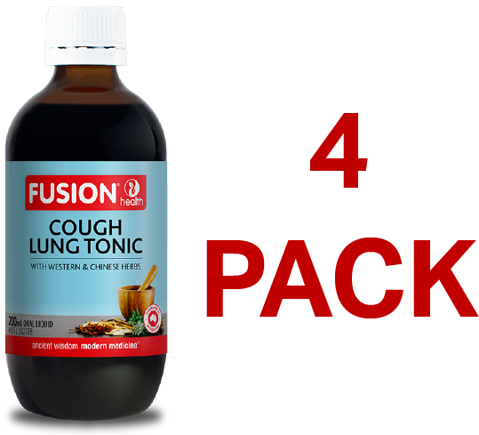 Fusion Health Cough Lung Tonic Liquid 200mL - 4 Pack