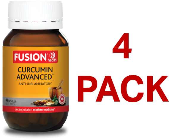 Fusion Health Curcumin Advanced 90 Capsules - 4 Pack