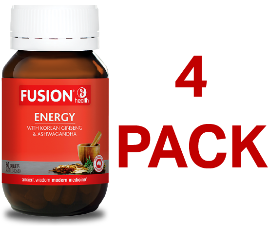 Fusion Health Energy 60 Tablets - 4 Pack