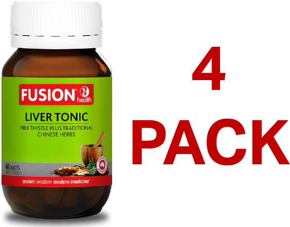 Fusion Health Liver Tonic 60 Tablets - 4 Pack